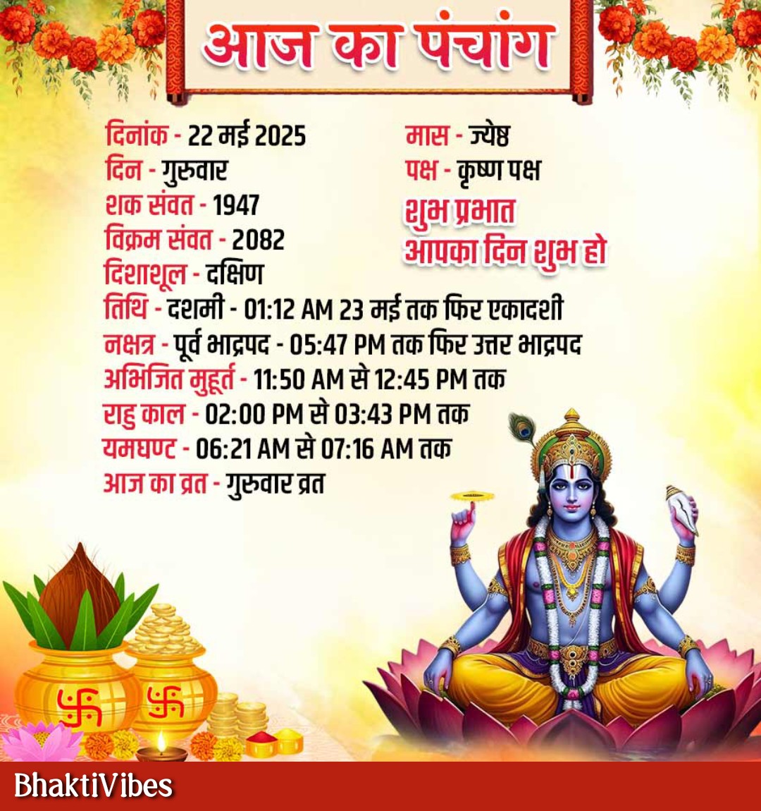 Daily Panchang - 22-05-2025